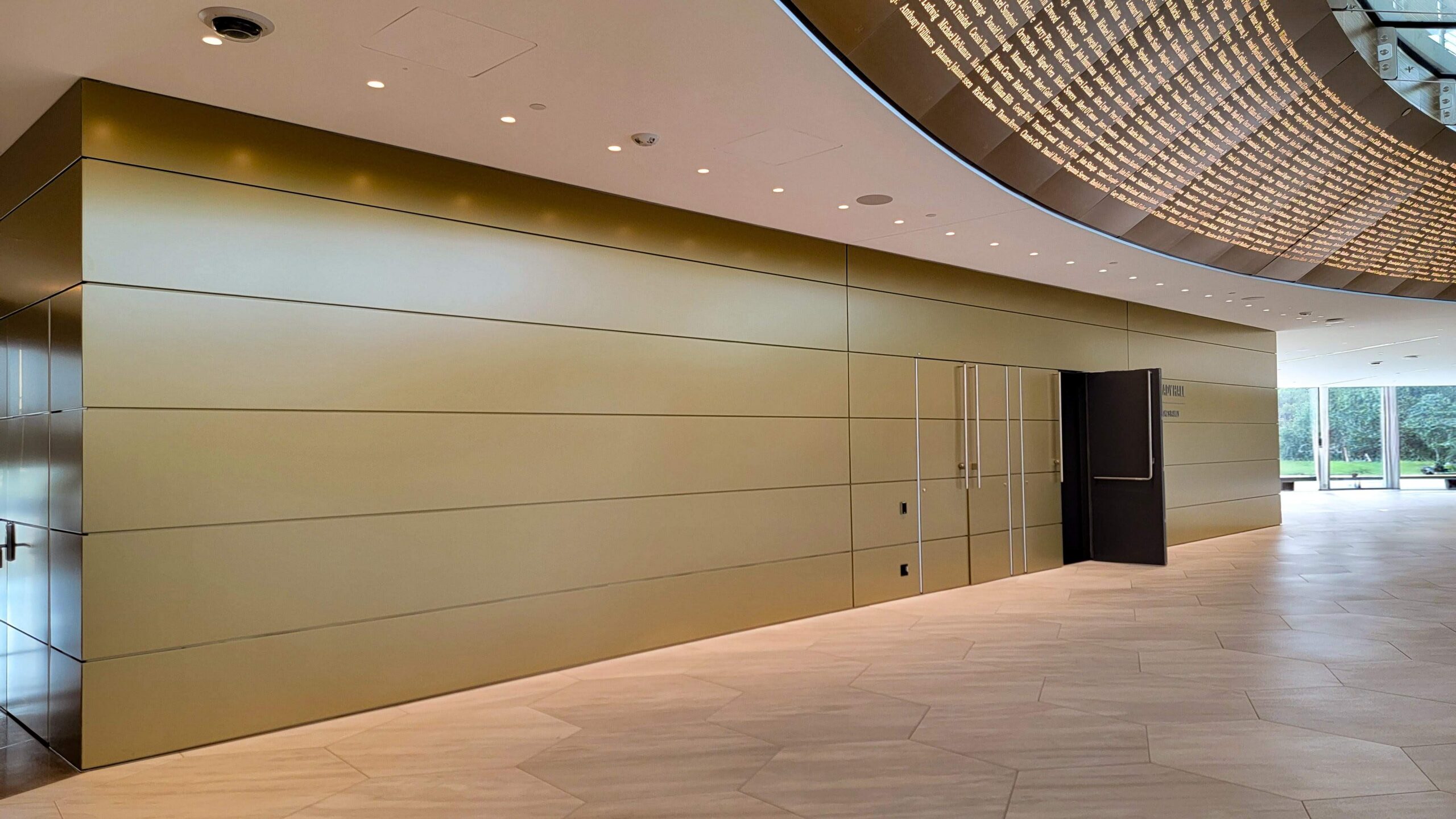 The museum lobby interior