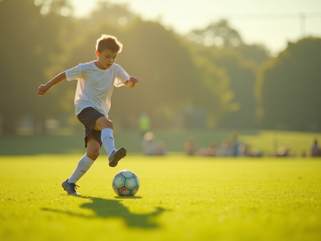 Youth sports action shot
