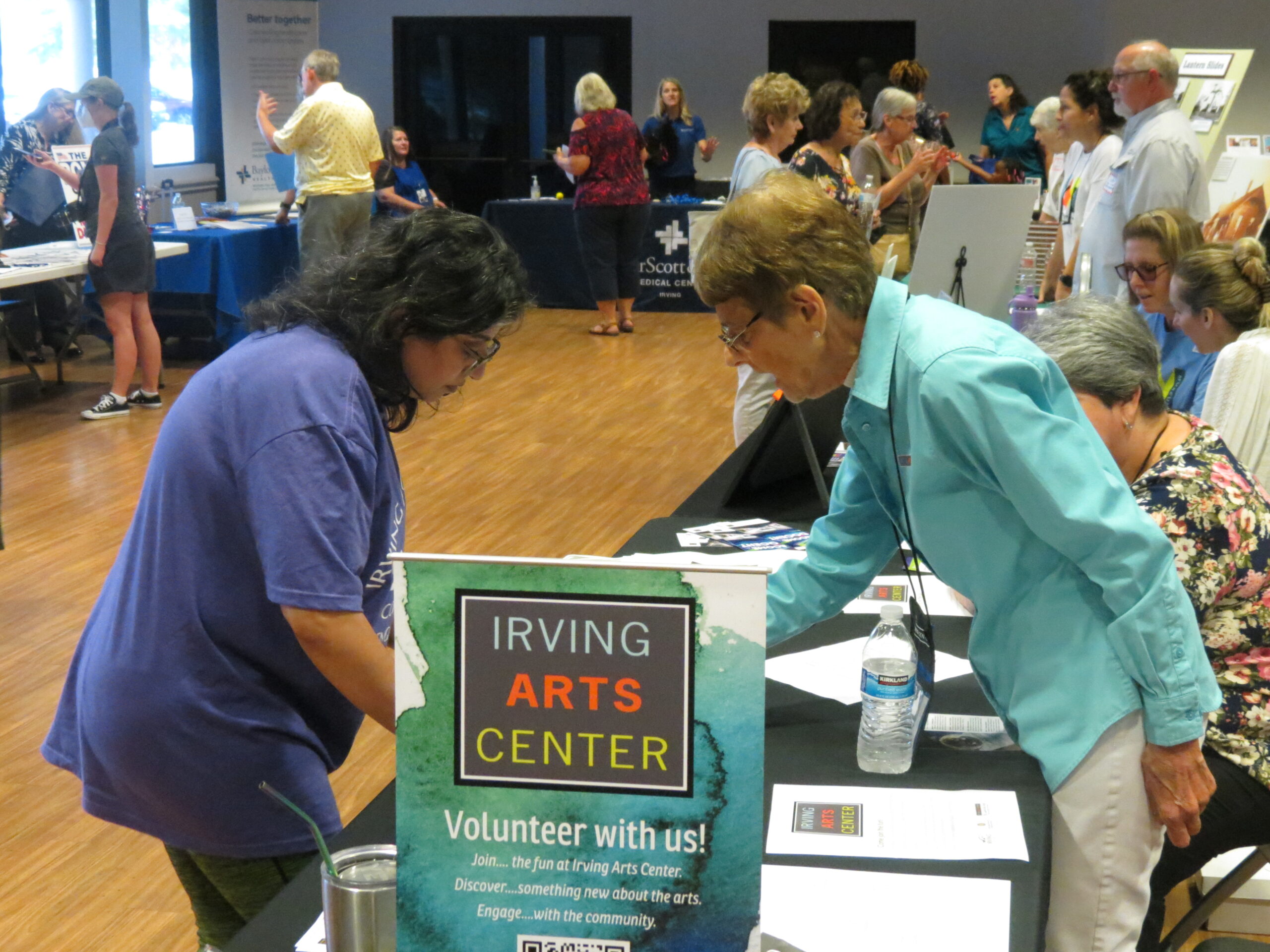 Volunteers at an Irving Arts Center volunteer fair